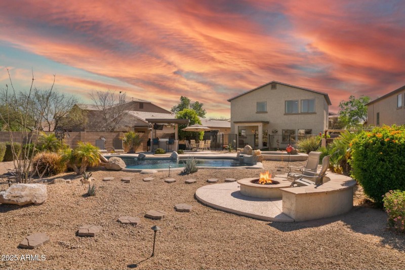 SUNSETS IN THE BACK YARD