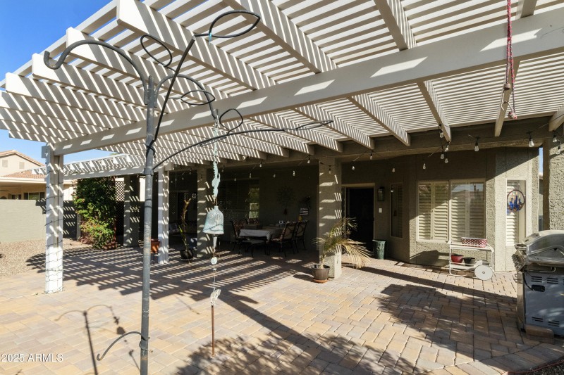 Extended pergola