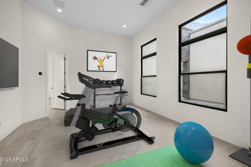 Virtually Staged GYM DEN