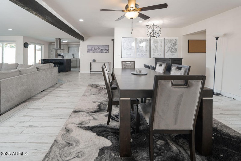 Formal Dining Room, bar behind