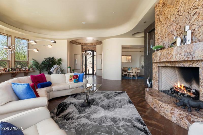 Open Living with Fireplace