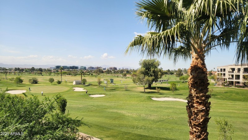Golf course and city views
