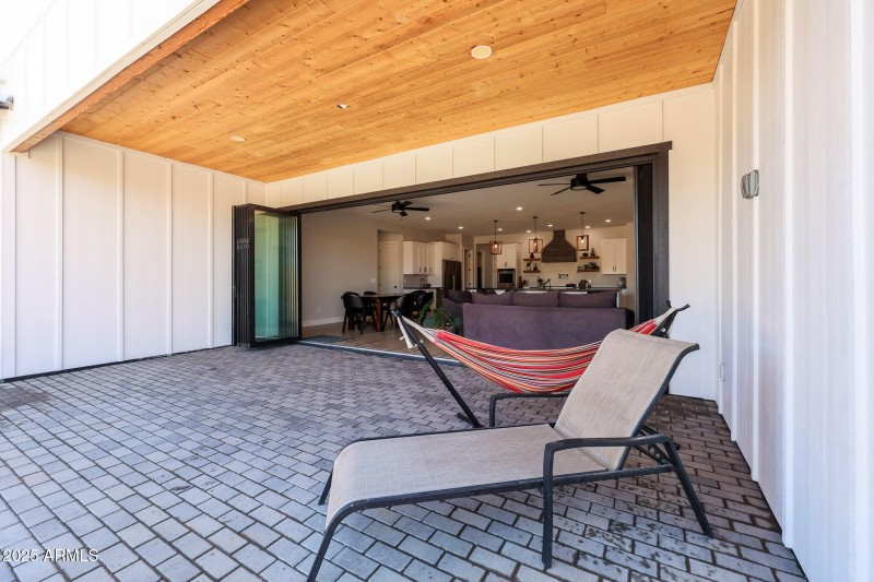 Tongue and groove patio ceiling