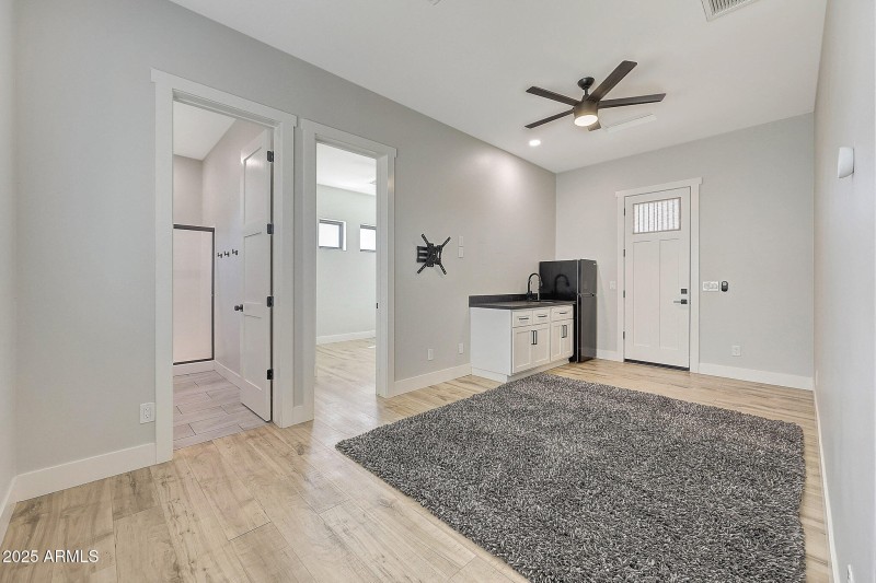 Game room or living area in guest suite