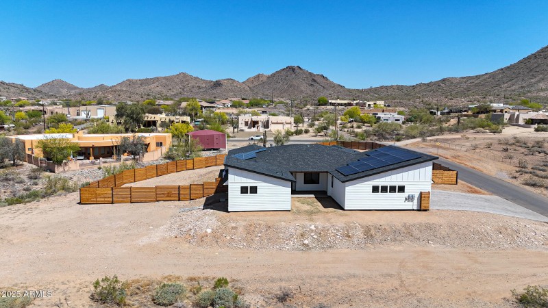 Drone of front of home