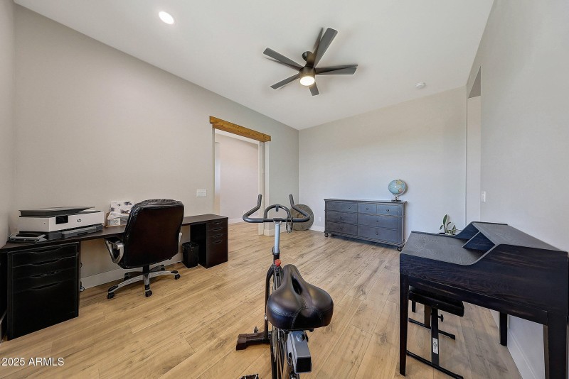 Barn doors on office:formal dining room