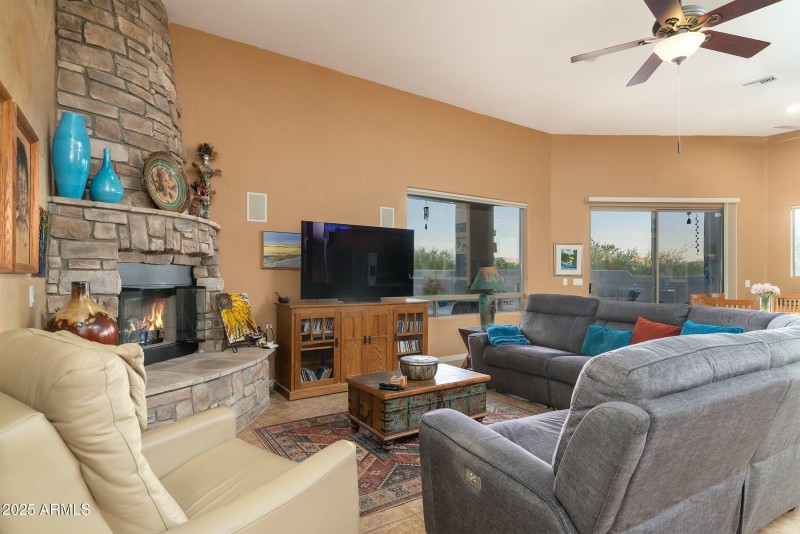 Fireplace in living room