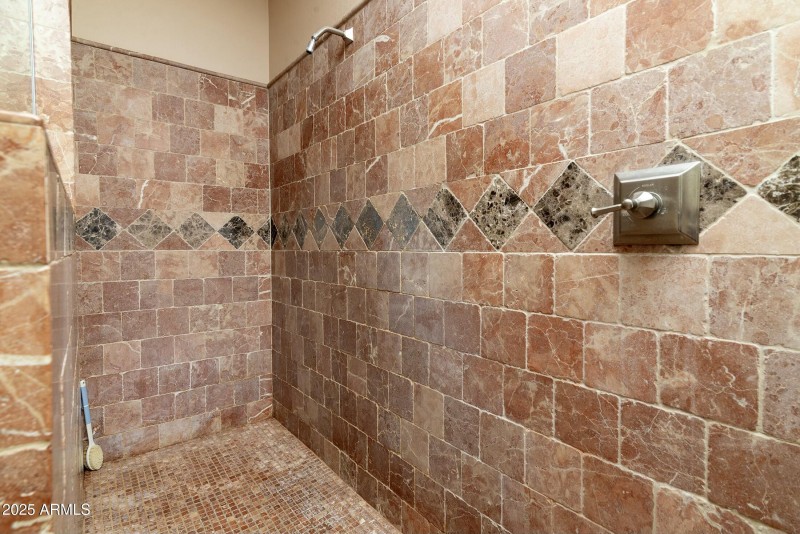 Walk in master shower