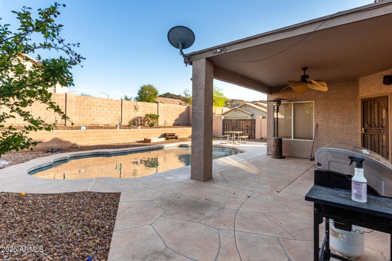 Patio space for entertaining