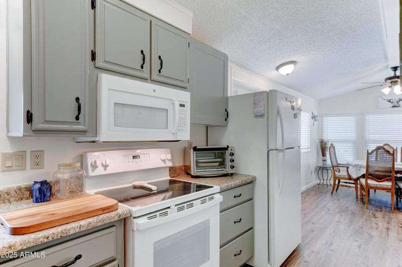 Kitchen into dining room