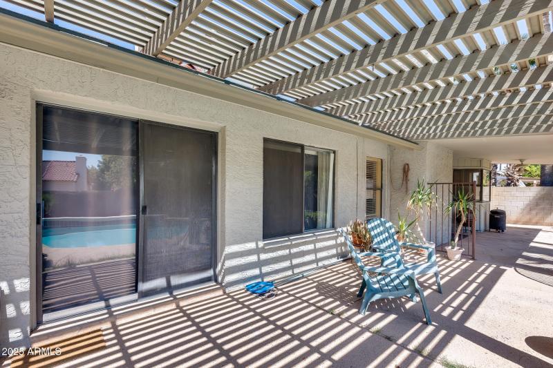Backyard covered patio