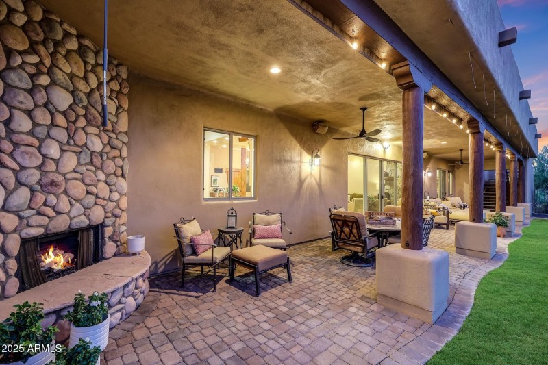 Extended Patio and Fireplace