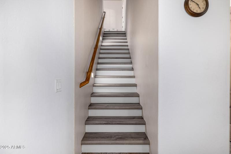 Stairs to oversized game room