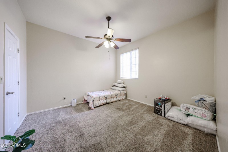 Bedroom 2 downstairs with walk in closet