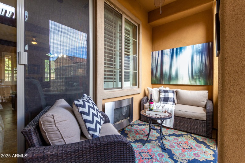 Downstairs back patio