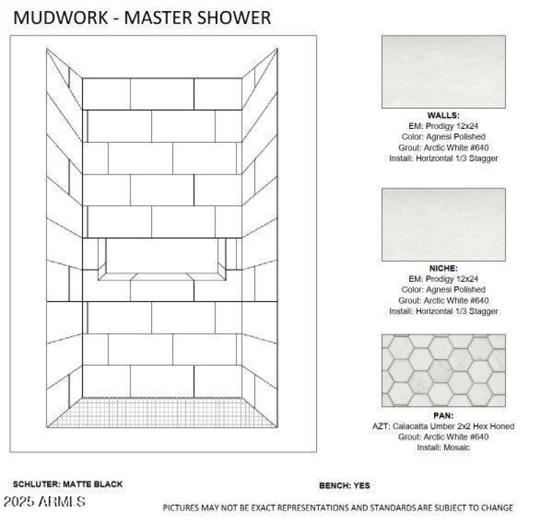 Master Shower Tile and Niche