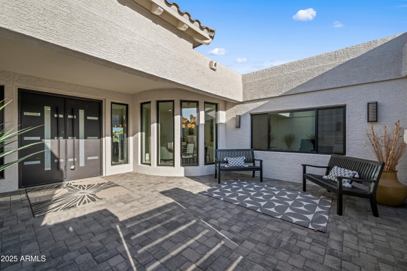 Sunlit Courtyard Seating