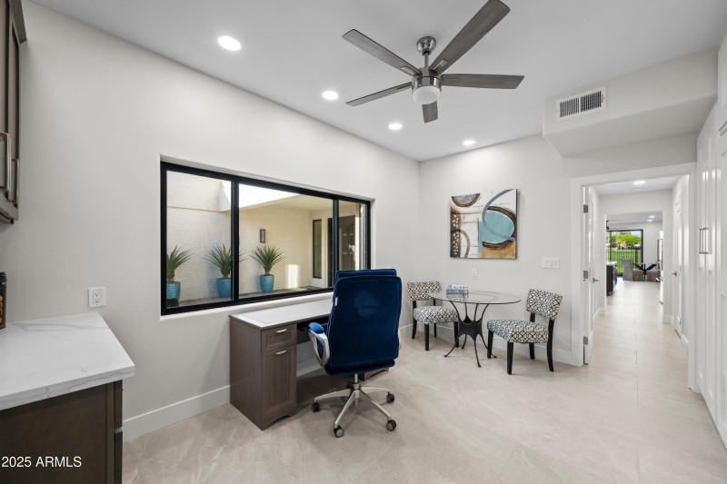 Office with Courtyard Views