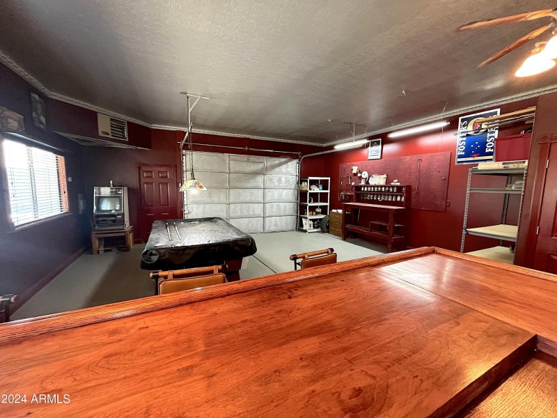 View from behind bar