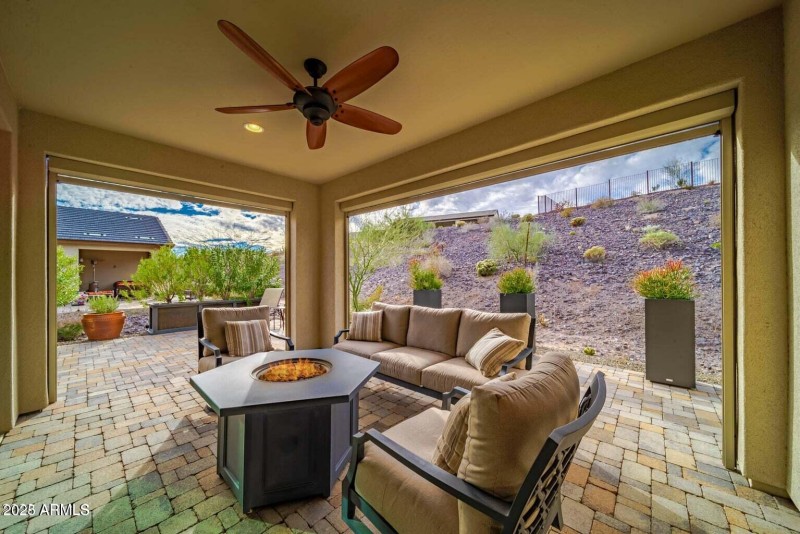 Back Patio Screens Up