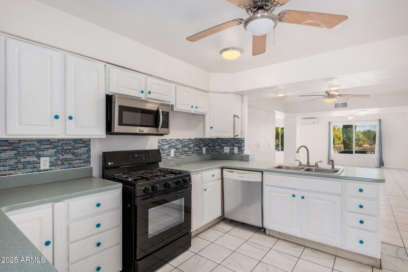 Updated Kitchen with Backyard View