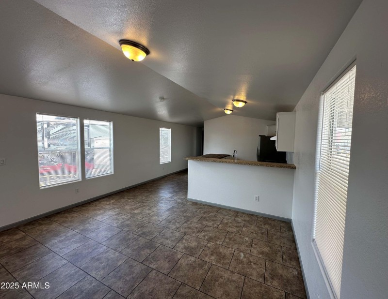 Living room looking to kitchen