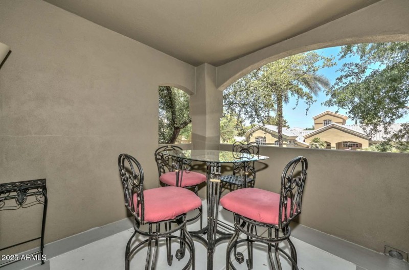 Covered Patio Overlooking Pool
