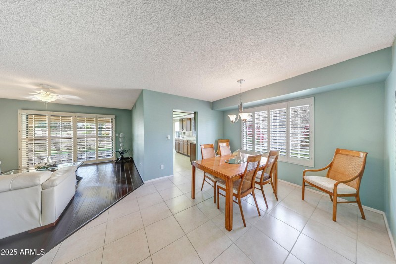 Looking into dining area