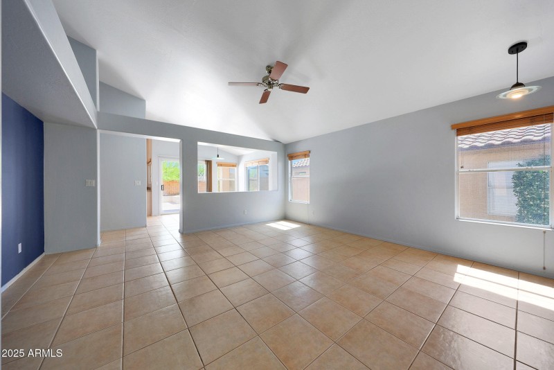 Wood blinds throughout