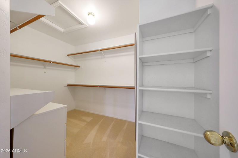 Large walk-in primary closet