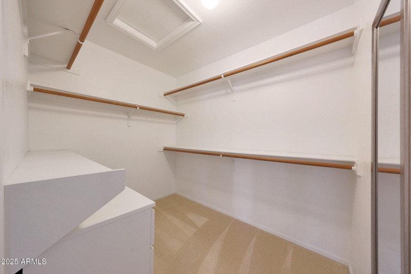 Large walk-in primary closet