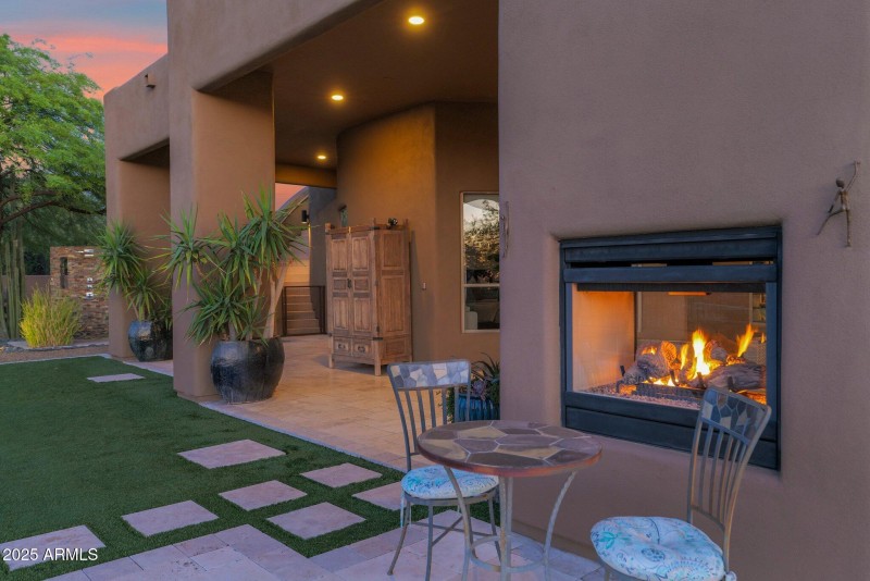 Double Sided Gas Fireplace