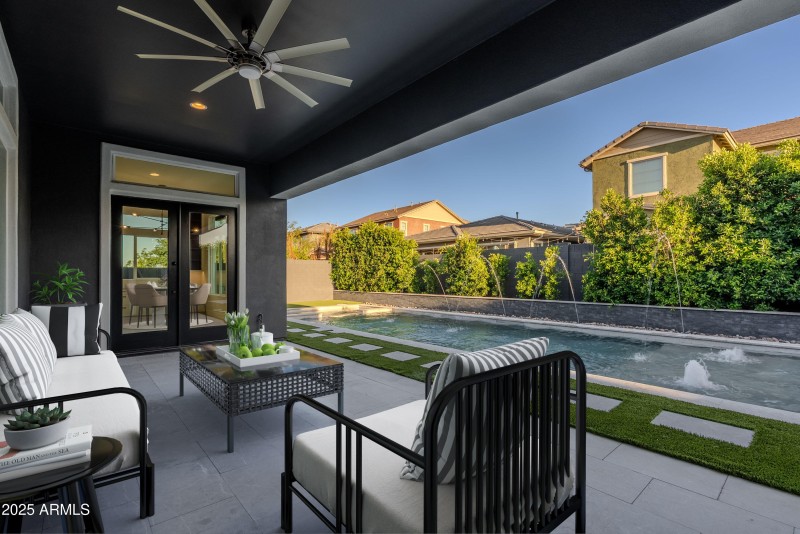 Oversized covered patio