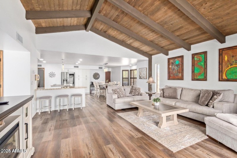 living room & kitchen