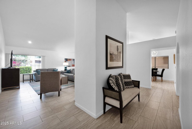 Entry open and bright