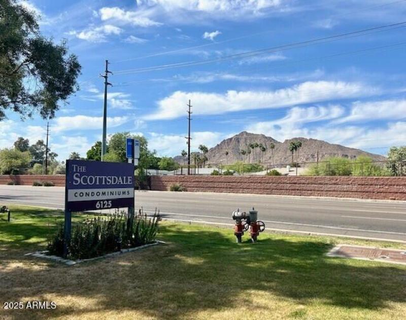 Camelback mountain and canal path