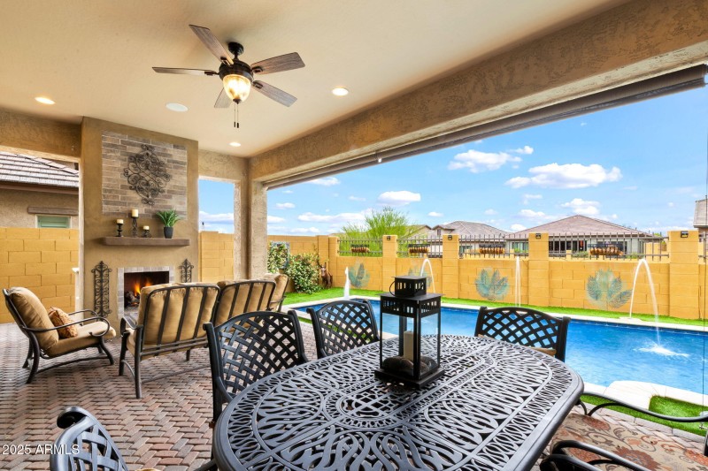 Patio with gas Fireplace