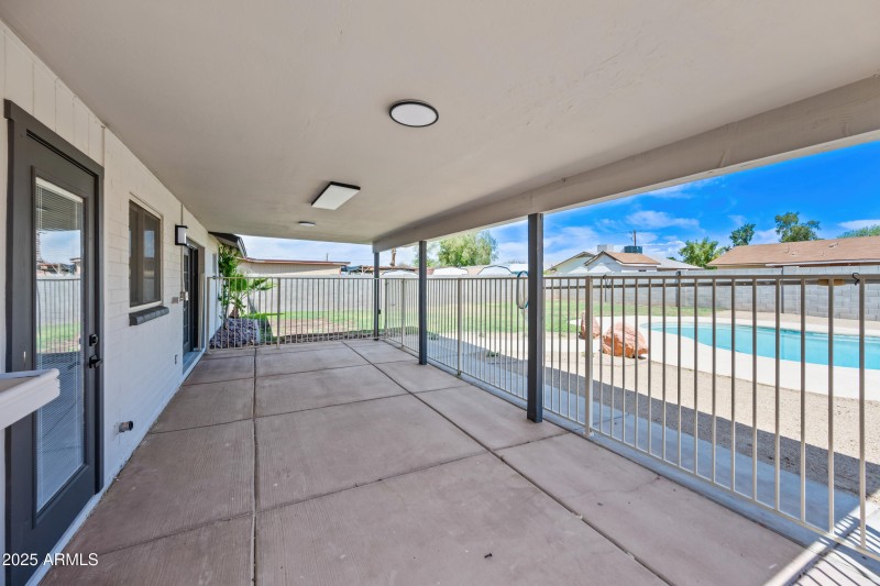 Fenced Covered Back Patio