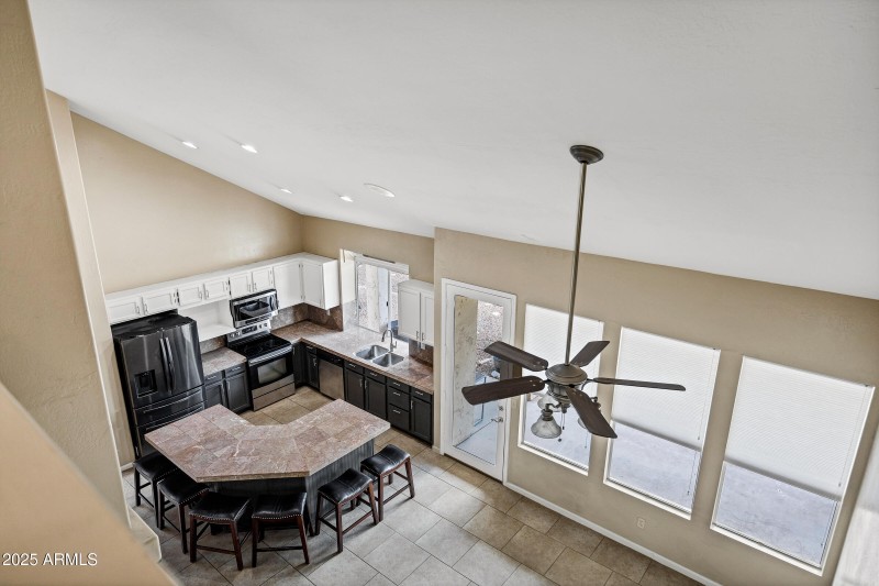 A view from the upstairs landing