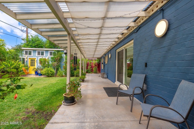 Patio extended from original length