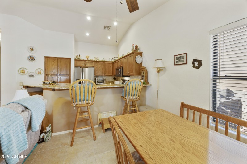 Kitchen with eating area