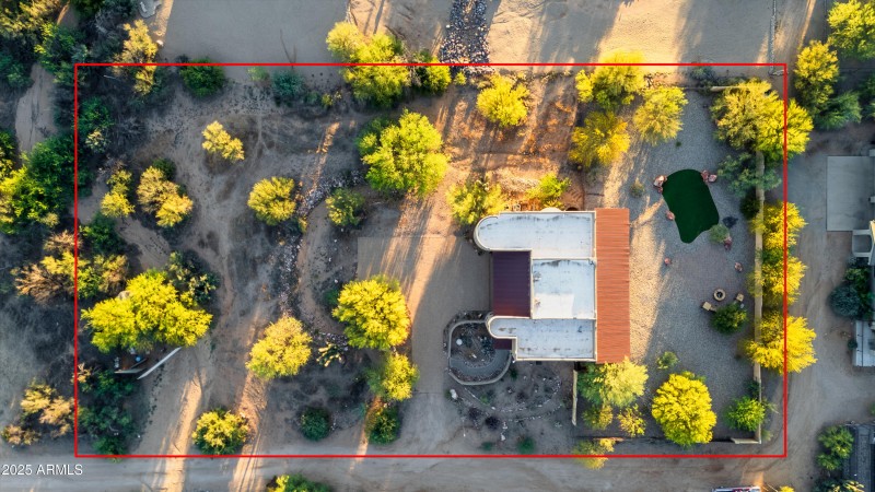 139th Place overhead lot line view