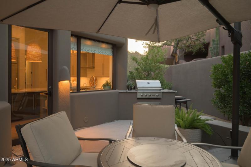 Private dining patio