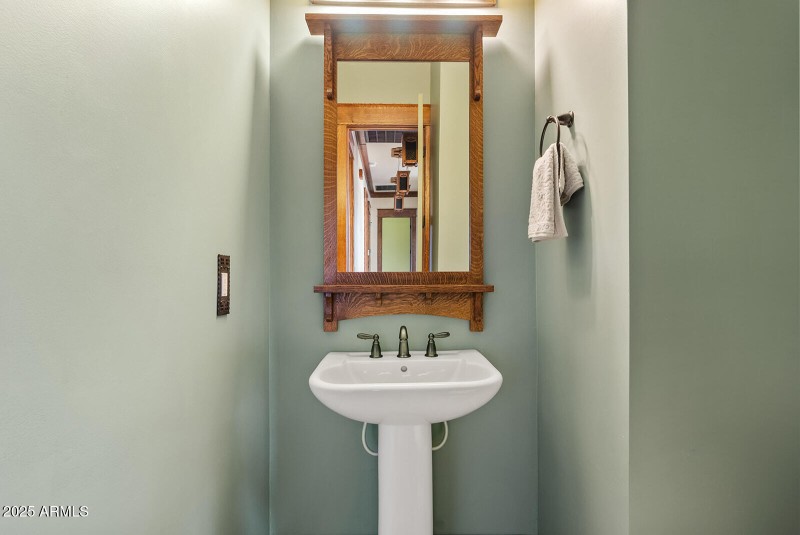 Designer Half Bath with Pedestal Sink
