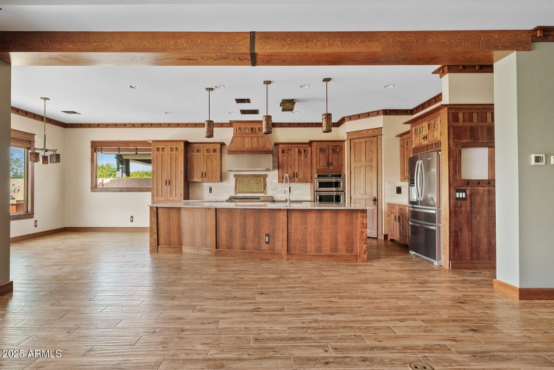 Open Kitchen with Arts & Crafts Detail