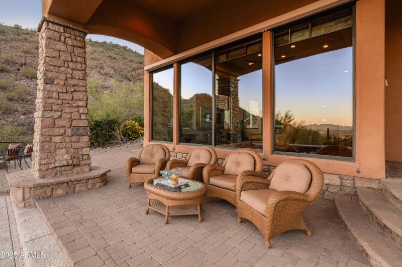 Covered seating area