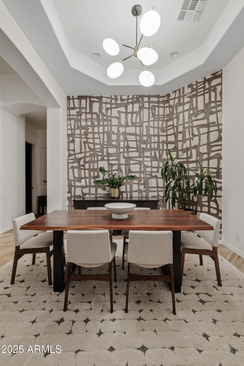 Dining Room with Trayed Ceiling