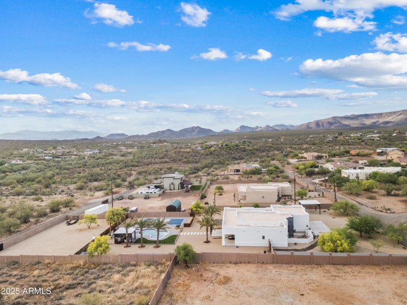 Aerial view from side