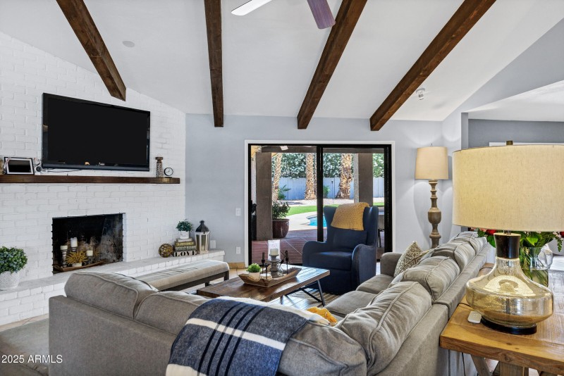 Cozy Brick Fireplace