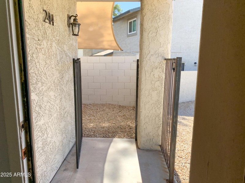 Front Patio and Private Patio Area